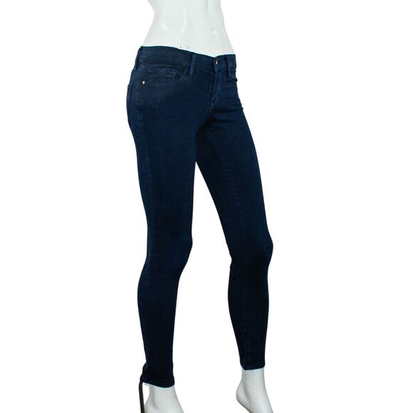 Frame Denim Women's Le Skinny de Jeanne Jeans Deep Blue Dive Size 25 - Picture 3 of 8